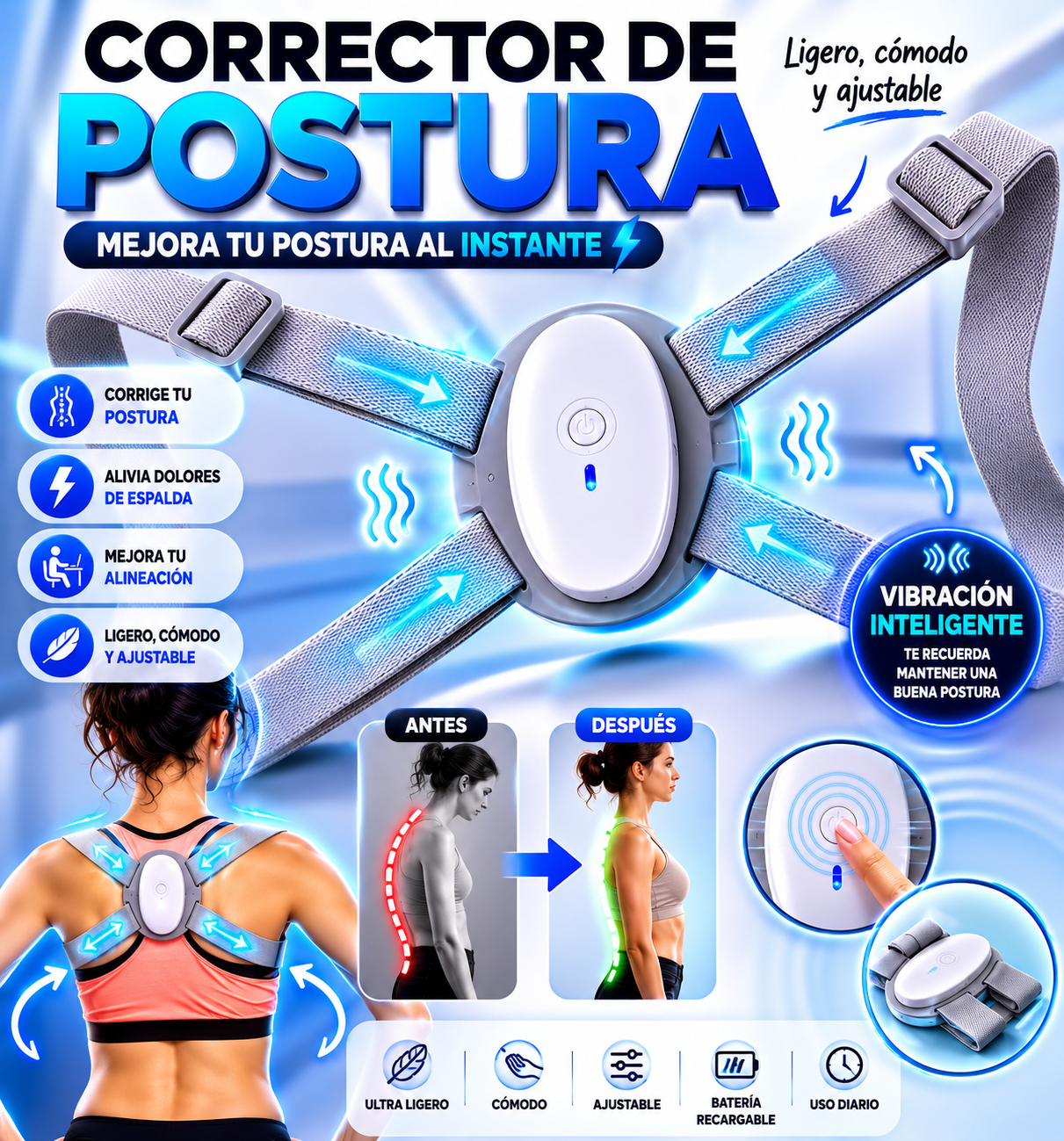 Corrector De Postura Con Sensor